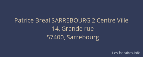 Patrice Breal SARREBOURG 2 Centre Ville