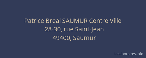 Patrice Breal SAUMUR Centre Ville