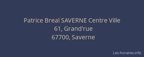 Patrice Breal SAVERNE Centre Ville