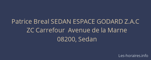 Patrice Breal SEDAN ESPACE GODARD Z.A.C