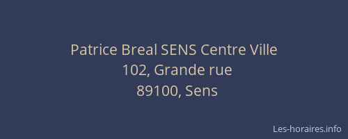 Patrice Breal SENS Centre Ville