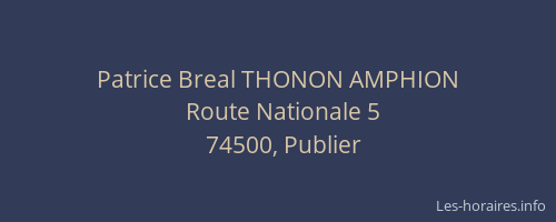 Patrice Breal THONON AMPHION