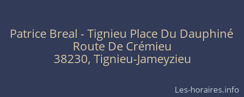 Patrice Breal - Tignieu Place Du Dauphiné