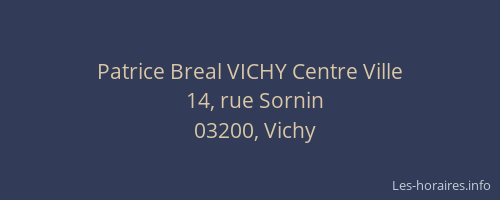 Patrice Breal VICHY Centre Ville