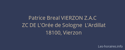 Patrice Breal VIERZON Z.A.C