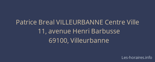 Patrice Breal VILLEURBANNE Centre Ville