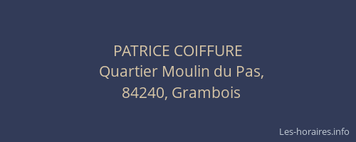 PATRICE COIFFURE