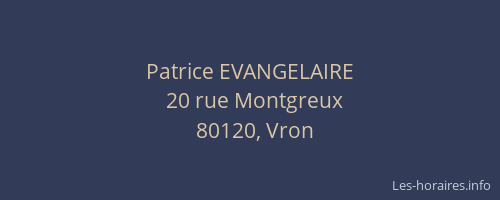 Patrice EVANGELAIRE
