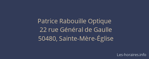 Patrice Rabouille Optique