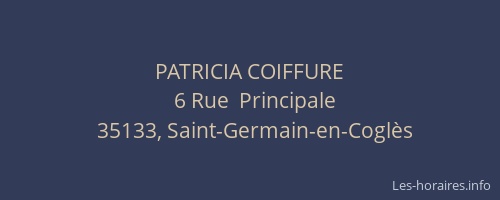 PATRICIA COIFFURE