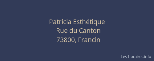 Patricia Esth&eacute;tique