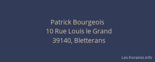 Patrick Bourgeois