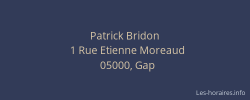 Patrick Bridon