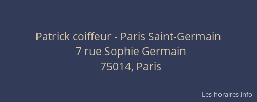 Patrick coiffeur - Paris Saint-Germain