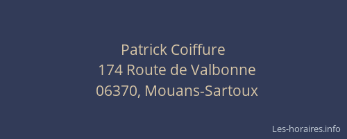 Patrick Coiffure