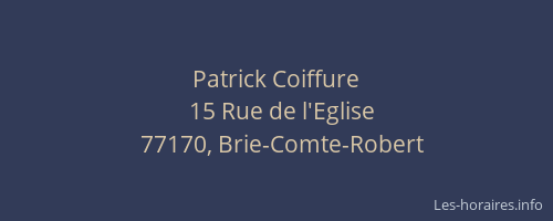 Patrick Coiffure
