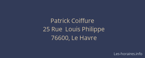 Patrick Coiffure