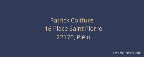 Patrick Coiffure