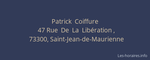 Patrick  Coiffure