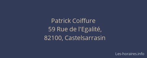 Patrick Coiffure