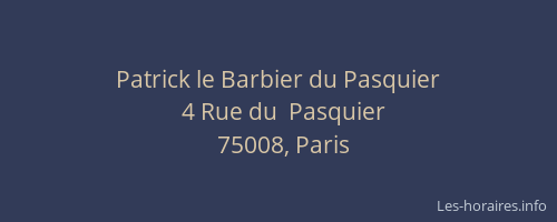 Patrick le Barbier du Pasquier