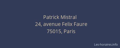 Patrick Mistral