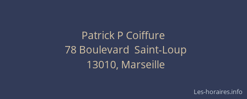 Patrick P Coiffure