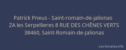 Patrick Pneus - Saint-romain-de-jalionas