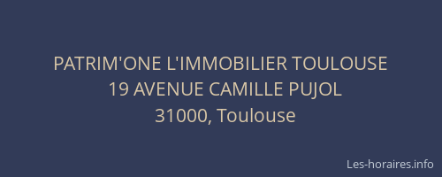PATRIM'ONE L'IMMOBILIER TOULOUSE
