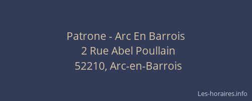 Patrone - Arc En Barrois