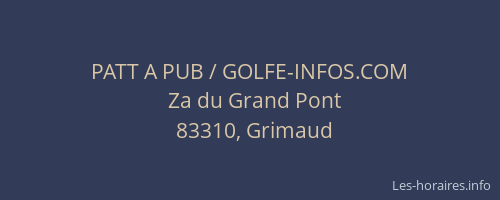 PATT A PUB / GOLFE-INFOS.COM