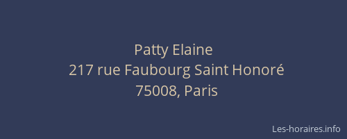Patty Elaine