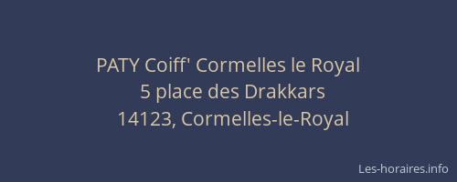 PATY Coiff' Cormelles le Royal
