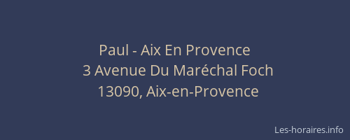 Paul - Aix En Provence