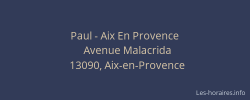 Paul - Aix En Provence