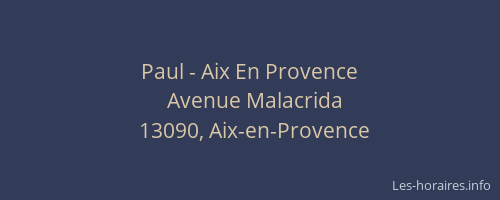 Paul - Aix En Provence