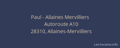 Paul - Allaines Mervilliers