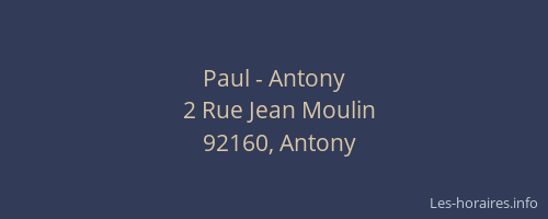 Paul - Antony