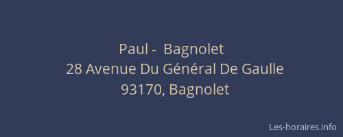 Paul -  Bagnolet