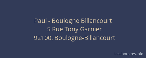 Paul - Boulogne Billancourt