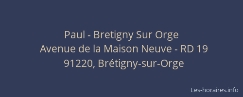 Paul - Bretigny Sur Orge