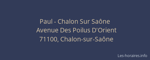 Paul - Chalon Sur Saône