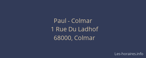 Paul - Colmar