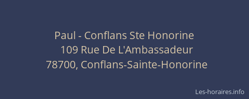 Paul - Conflans Ste Honorine