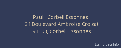 Paul - Corbeil Essonnes