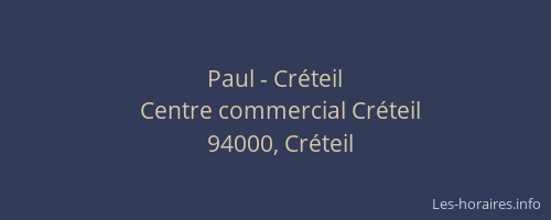 Paul - Cr&eacute;teil
