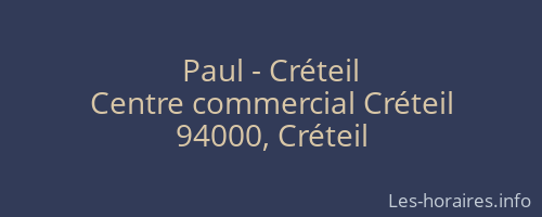 Paul - Créteil