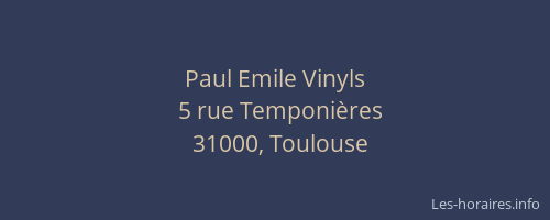 Paul Emile Vinyls
