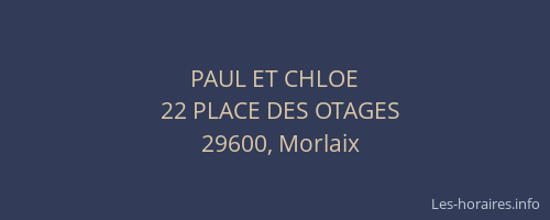 PAUL ET CHLOE
