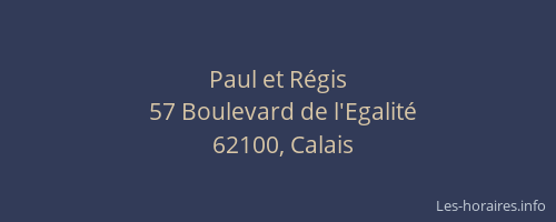 Paul et Régis